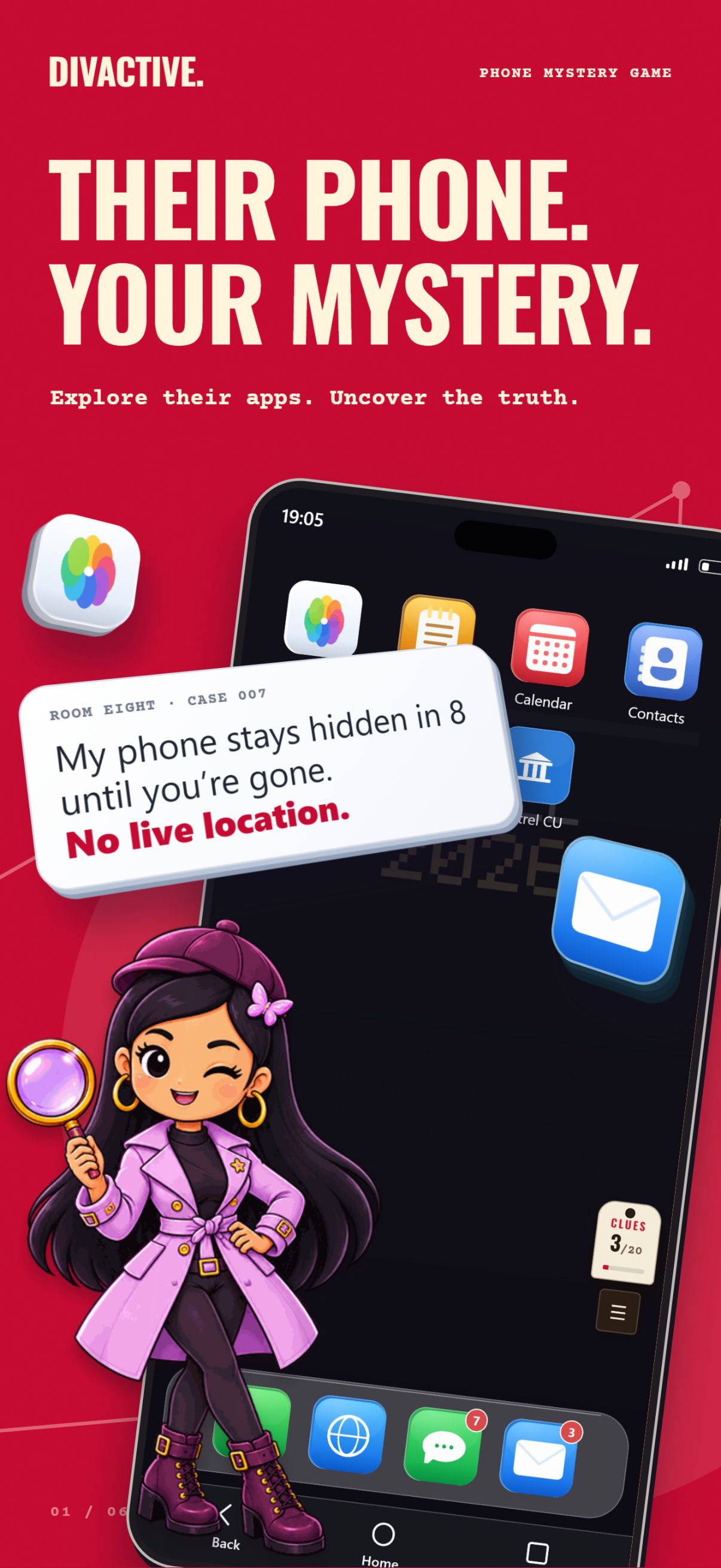 Game preview: explore a phone, with a Room Eight teaser about a hidden device